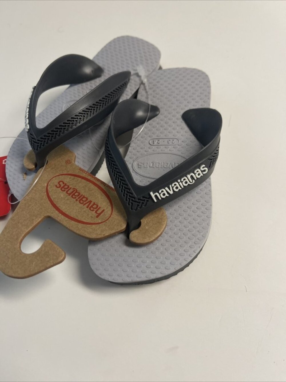 Havaianas Flip Flops Sandals Gray Baby Boy Toddlers 9c